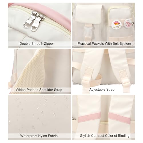 Hidds Laptop Backpacks 15.6 Inch School Bag College Backpack Travel Daypack Large Bookbags for Teens Girls Women Student