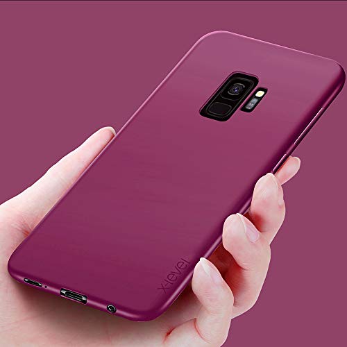 X-Level Samsung Galaxy S9 Case,X-Level Slim Fit Soft TPU Ultra Thin S9 Mobile Phone Cover Matte Finish Coating Grip Phone Case for Women Compatible Samsung Galaxy S9