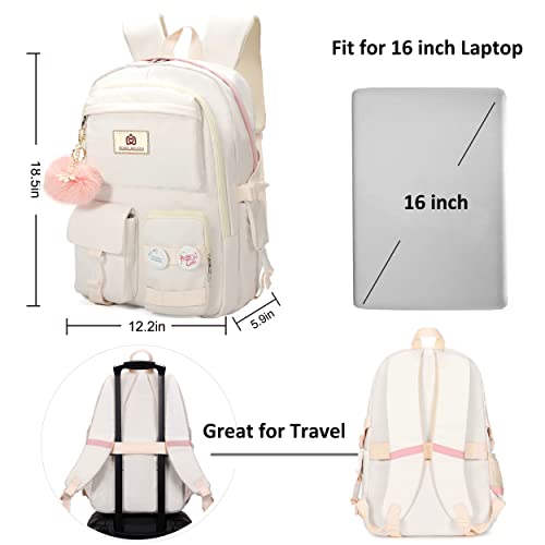 Hidds Laptop Backpacks 15.6 Inch School Bag College Backpack Travel Daypack Large Bookbags for Teens Girls Women Student