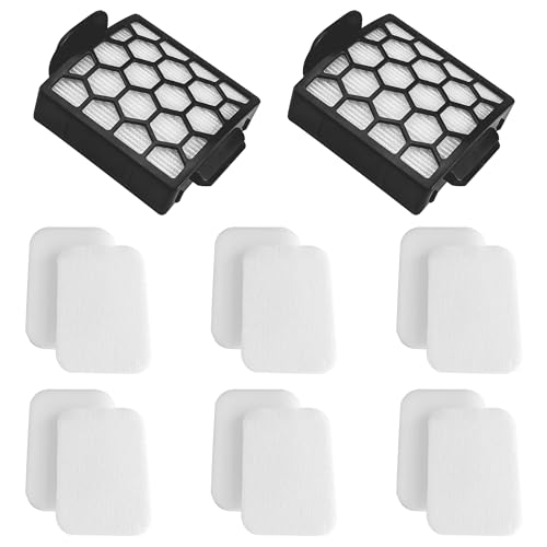 Funmit 14Pack Hepa Filter Repalcement for Shark Navigator Zero-M Self-Cleaning Brushroll Pet Pro Upright Vacuum ZU60, ZU62, ZU62C