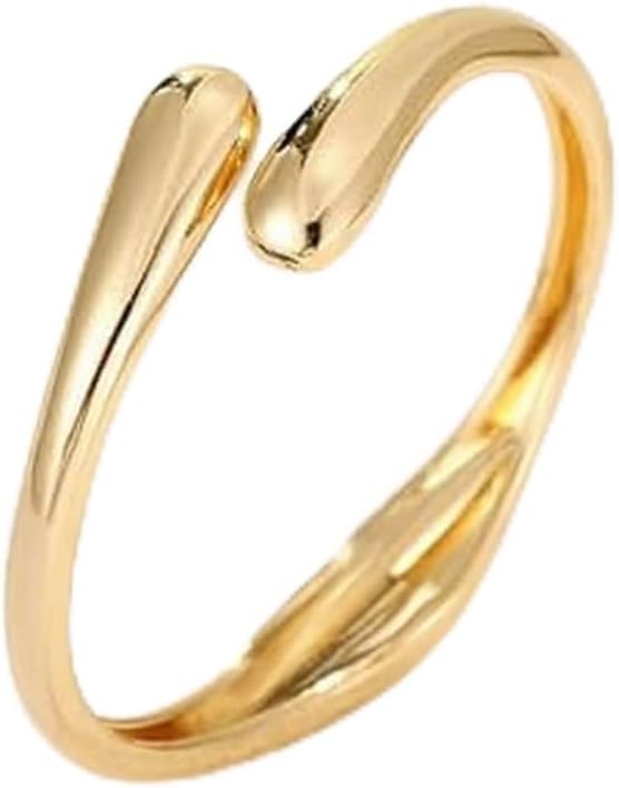 Gold Bangle Bracelets for Women Teens - Trendy Chunky Adjustable Twist Cuff Waterproof, Irregular wave pattern bracelet, Non-Tarnish Stack Bracelet, Ideal Jewelry Gifts