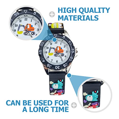Hemobllo Kids Watch : Kids Analog Watch for Boys Girls Cartoon Wristwatch with Easy to Read Dial, Time Teaching Tool