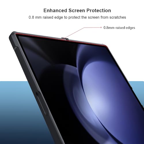 For Samsung Galaxy Z Fold 6 Case, Built-in Screen Protector Cover, Camera Lens Protection Case, TPU Shockproof Airbags Bumper Anti-Yellowing Mobile Phone Back Cover, Slim Fit Protective Casing