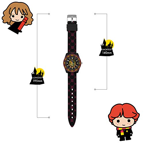Harry Potter Boy's Analog Quartz Watch with Silicone Strap HP9050ARG AMZ
