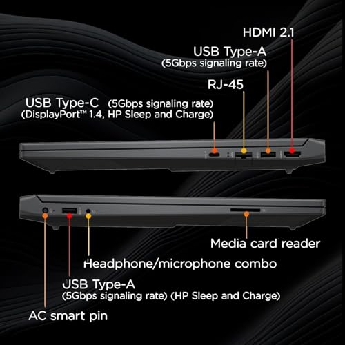 HP Victus 144Hz 15.6" FHD Gaming Laptop, AMD Ryzen 5 7535HS Processor, Radeon RX 6550M (Beats Nvidia GeForce RTX 3050), 8GB RAM 512GB SSD, Backlit Keyboard, Windows 11 Pro, Mica Silver