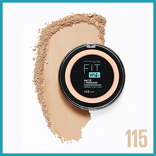 Maybelline New York Fit Me Matte & Poreless Powder, 115 Ivory, 12g