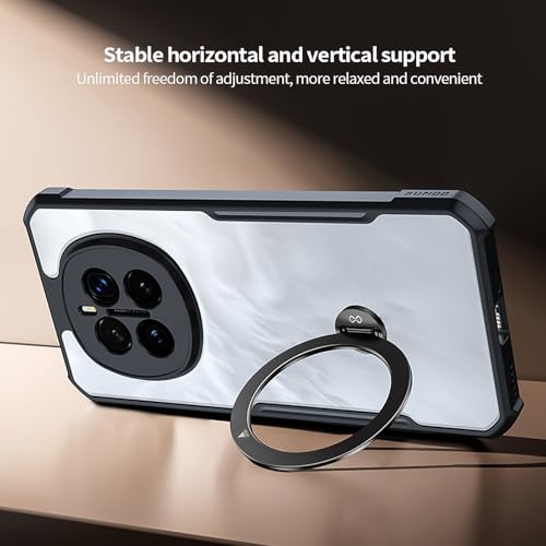 For Honor Magic 7 Pro Case, 360? Rotatable Magnetic Ring Stand Back Cover, TPU+PC Shockproof Protection Mobile Phone Case, Anti-Yellowing Slim Fit Protective Casing