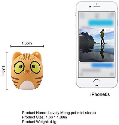 Hellodigi Mini Bluetooth Speaker,Mini Portable Speaker Cartoon Animal Bluetooth Speaker Powerful Rich Room-filling Sound For Smart Phone And Any Bluetooth Enabled Device(Hamster) (Packaging May Vary)