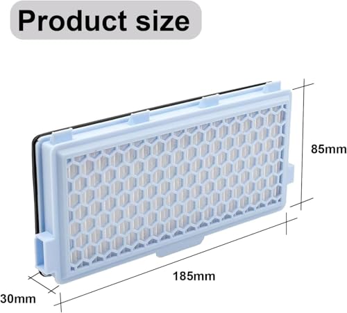 Bamyli Air Clean Filter, Hepa Filter, Vacuum Filters, Replacement HEPA Air Clean Filters Compatible with Miele S4000, Compatible with Miele S5000 Series Vacuums (Blue)