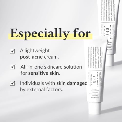 Dr.Althea 345 Relief Cream | Daily Face Moisturizer | Blemish Relief Care | Soothing Recovery & Moisture with Niacinamide, Panthenol | Korean Vegan Skin Care for All Skin Types | 1.7 Fl Oz (Pack of 2)