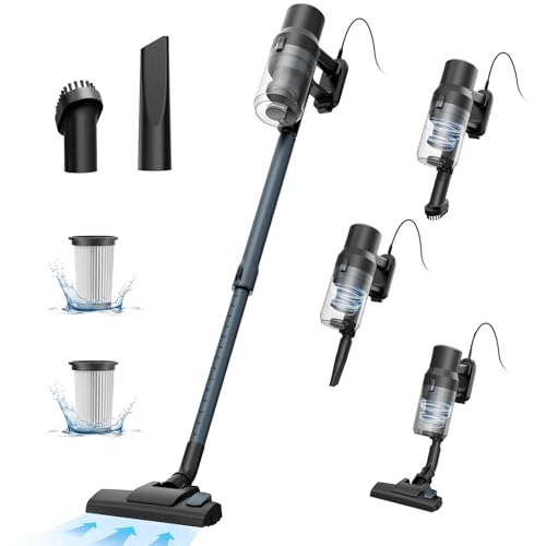 SINCHEREU Vacuum Cleaner Corded with 21KPa Handheld Vacuum Powerful Suction, Adjustable Lightweight 3 in 1 Stick Vacuum with HEPA Filter for Hard Floor