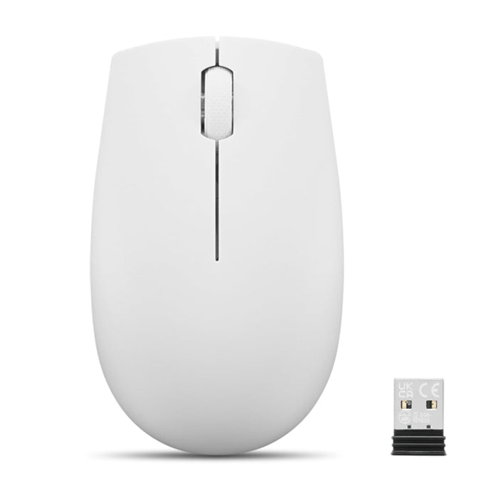 Lenovo 300 Wireless Mouse – Computer Mouse for PC, Laptop with Windows – Ambidextrous Design – 2.4 GHz Nano USB Receiver – 12 Month Battery Life