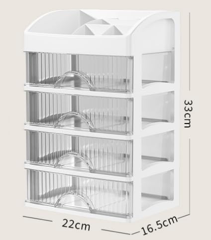 HAWAII Modren Luxury Cosmetic Organizer, 5 Layers Large Capacity with 4 Drawers, Multipurpose Orgnizer for Vanity, Desk, Bathroom