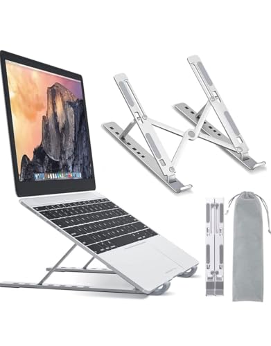 IGIBAL- COMPUTER Adjustable Laptop Stand for Desk-Portable Computer-Support Stand- Foldable Laptop Holder-Ventilated Cooling Notebook Stand-for MacBook Pro Air-Lenovo-Dell- HP-Laptops-Tablet