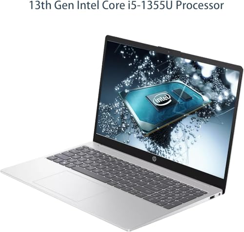 HP 15.6" Laptop, 13th Gen Intel Core i5-1335U, 16GB RAM, 512GB SSD, FHD Anti-Glare Display, Webcam, Numeric Keypad, Wi-Fi, Bluetooth, HDMI, 32GB USB Card, Windows 11 – Silver