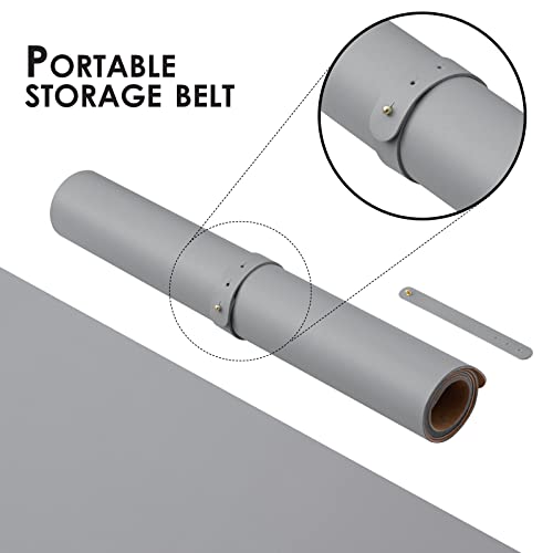 HOMIEAZICOZI Cork Desk Mat - Dual-Sided Desk Pad for Office and Home - Desk Organization and Accessories - Ideal for Large Mouse Pad and Desk Mats on Top of Desks(Gray,36"x 17")