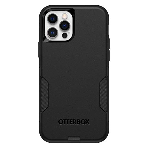 OtterBox Commuter Case for iPhone 12 / iPhone 12 Pro, Shockproof, Drop proof, Rugged, Protective Case, 3x Tested to Military Standard, Antimicrobial Protection, Black, No Retail Packaging