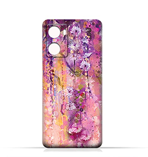 AMC Design TPU Mobile Case Cover for Oppo A77s with Artistic Purple Flowers Pattern