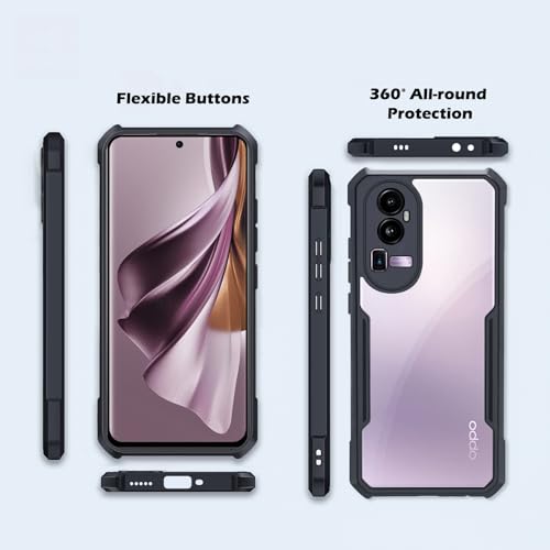 For OPPO Reno 10 Pro Plus Cover, Reno 10 Pro+ Camera Lens Protection Back Cover, TPU Shockproof Airbags Bumper Mobile Phone Case Anti-Yellowing Slim Fit Protective Casing