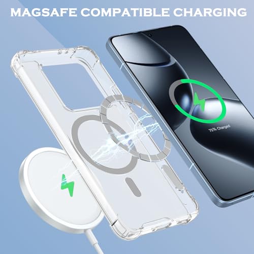 YINLAI For Xiaomi 14T Case Compatible with Mag Safe, Mobile Phone Case Xiaomi 14T Magnetic 4 Corner Airbags Drop Protection Shockproof Cover Case Protective Case for Xiaomi 14T 5G 6.67 Inch