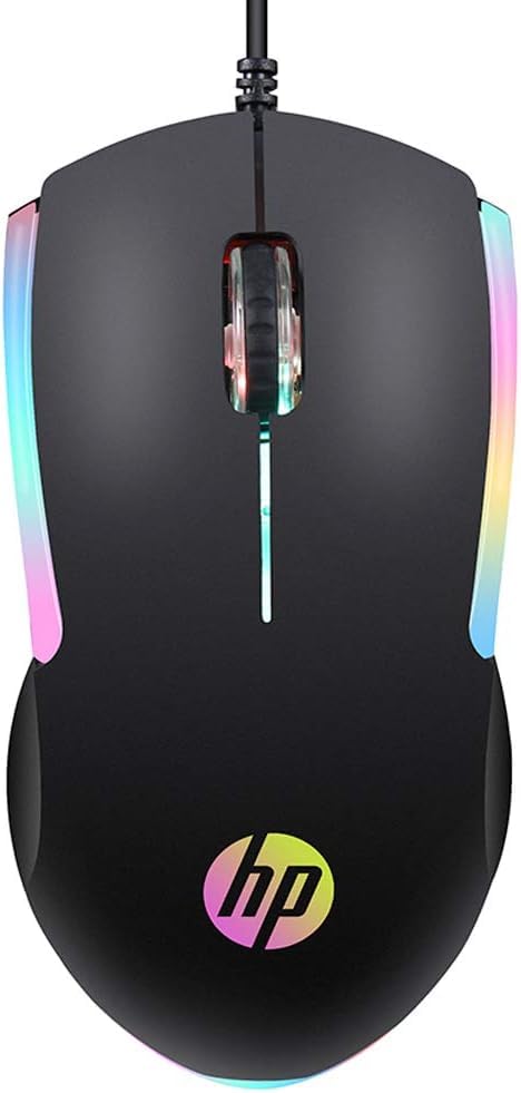 HP Wired RGB Gaming Mouse High Performance Mouse with Optical Sensor, 3 Buttons, 7 Color LED for Computer Notebook Laptop Office PC Home