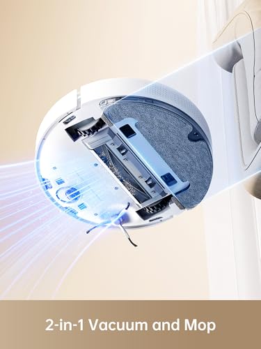 Dreame D10 Plus Gen 2 Robot Vacuum Cleaner with Self Empty, 6000 Pa Suction Power, Dust collection up to 90 days, LiDAR Navigation, for Carpets and Pet Hair, 285-Minute Long Run time, 2 Years Warranty