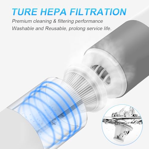 Aquox Cordless Handheld Vacuum Cleaner, Portable Car Vacuum Cleaner 10000Pa Strong Suction & Super Lightweight & USB Rechargeable, Mini Car Vacuum Cleaner Wireless & Air Duster for Home, Car, Office