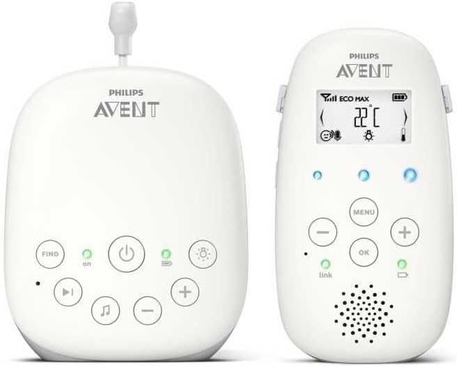 Philips Avent DECT Baby Monitor, 100% Private Connection, Nightlight, SCD503/26
