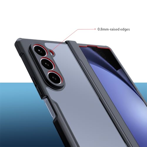 For Samsung Galaxy Z Fold 6 Case, Built-in Screen Protector Cover, Camera Lens Protection Case, TPU Shockproof Airbags Bumper Anti-Yellowing Mobile Phone Back Cover, Slim Fit Protective Casing