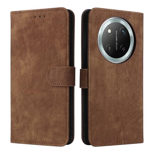 For Honor X9c / Honor Magic 7 Lite Cover with Hand Strap, PU Leather Full Body Protection Shockproof Flip Mobile Cover, RFID Anti-theft Brush Folio Wallet Case