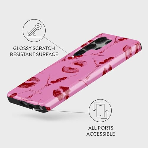 BURGA Phone Cover Compatible with Samsung Galaxy S25 Ultra Mobile Phone Case Hybrid 2 Layer Hard Shell Silicone Protective Cover Scratch Resistant Shockproof Cover (Call me)