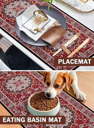 Homarket Mouse Pad Persian, Extended Mat Mousepad Desk Pad Non-Slip Rubber Base Stitched Edge Flower Keyboard Pad Playmat for Computer (Tpye-B, 80L x 30W cm)