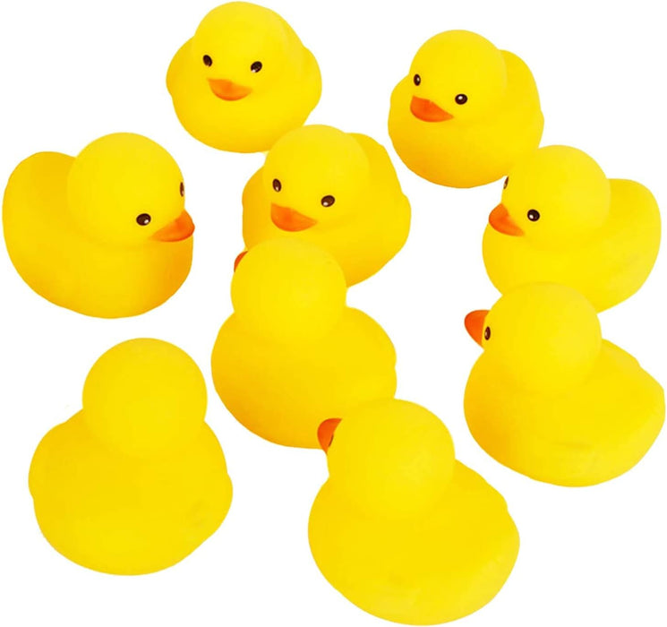 ELECDON Bath Duck Toys, 9 Pcs Mini Bath Duck Toys, Yellow Rubber Ducks Float Ducks Baby Shower Toy for Toddlers Boys Girls Over 3 Months (2.17 Inches)