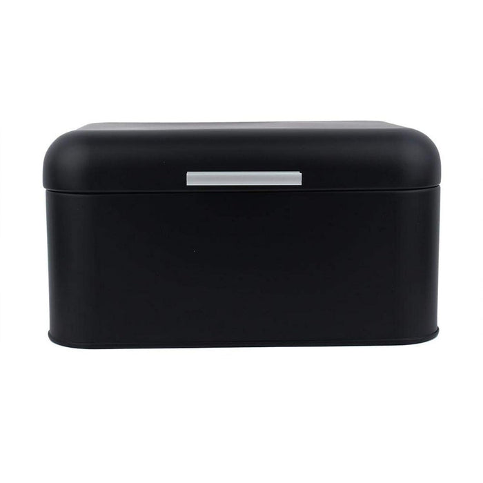 Bread Box, Metal Durable Retro Storage Box, Easy to Clean for Kitchen for Living Room Save Space(black)