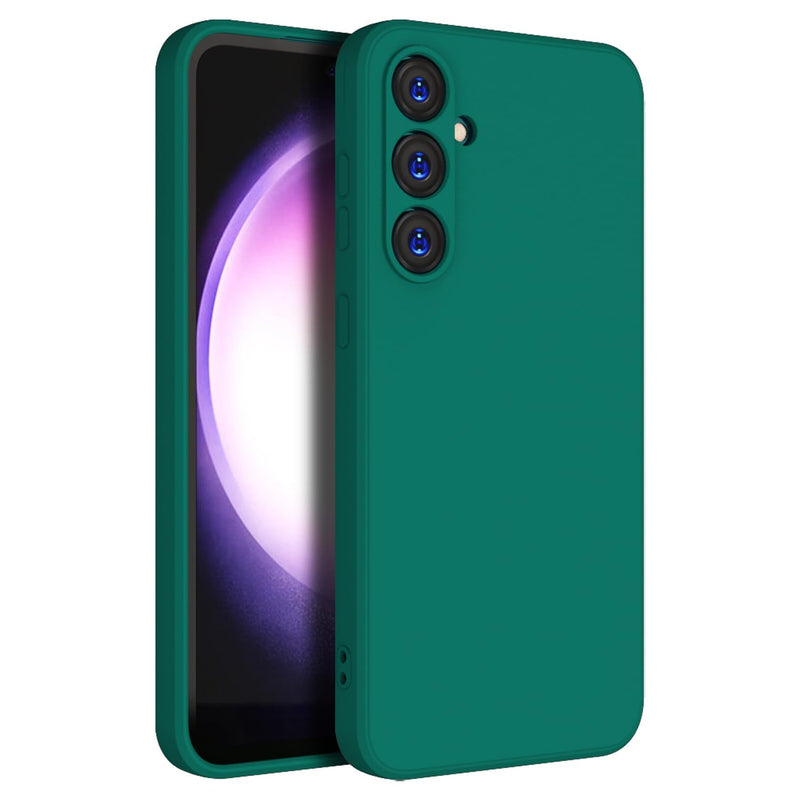 ZEGE Case for Samsung Galaxy A16 5G, Liquid Gel Rubber Bumper Case with Soft Microfiber Lining Cushion Slim Shockproof Protective with Camera Protection Cover for Samsung Galaxy A16 2024 (Green)