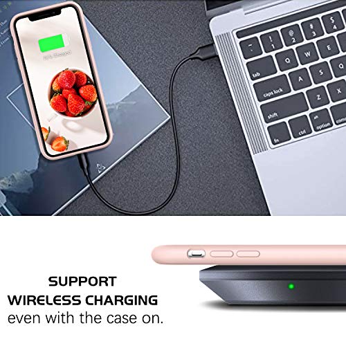 DOMAVER Case for iPhone XR Case Liquid Silicone Slim Lightweight Smooth Soft Gel Rubber Microfiber Lining Cushion Texture Cover Protective Shockproof Phone Cases for iPhone XR - Pink