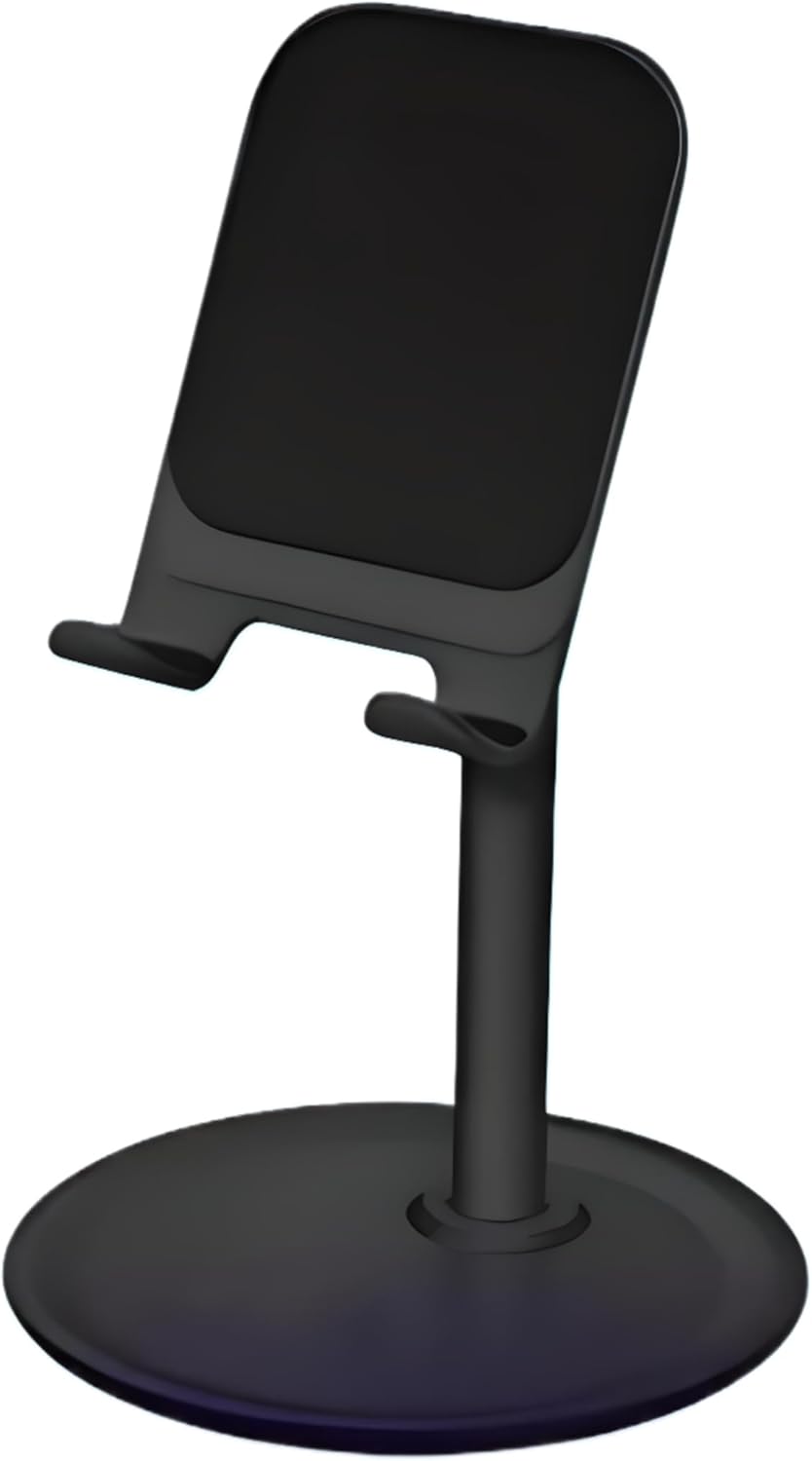 Fitto Mobile or tablet Stand, Adjustable, Height Angle, Cradle Mount Dock, For iPad, Samsung Tab, 4"-13" Devices, Black