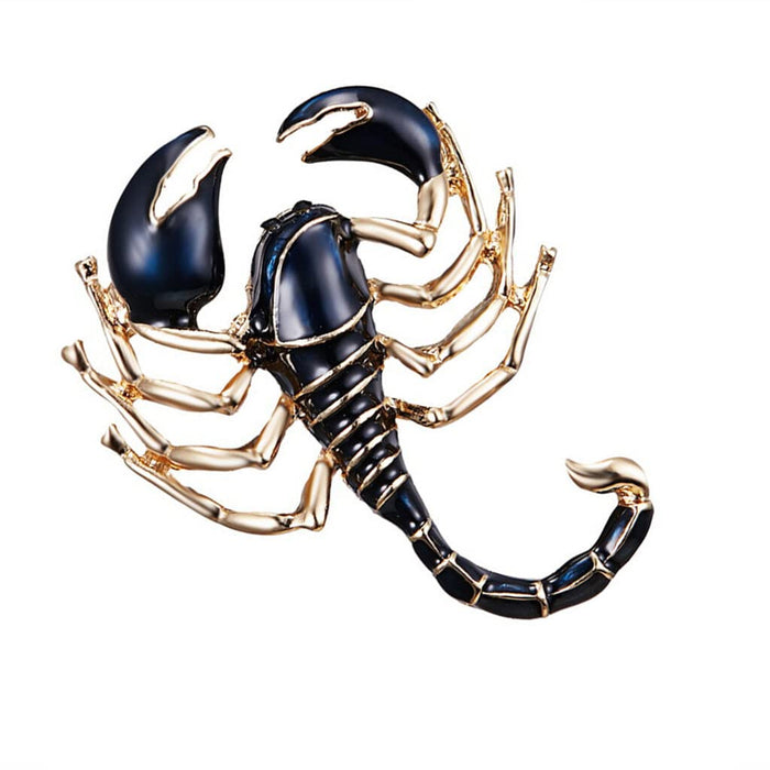 Scorpion Brooch Painting Animal Alloy Insect Enamel Personality Gorgeous Brooch Pin For Women And Men Jewelry Clothes Badge Decor Black