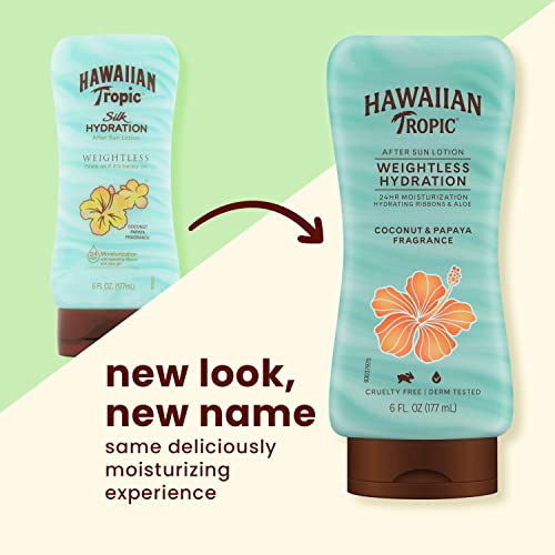 Hawaiian Tropic Silk Hydration Weightless After Sun Lotion - Coconut Papaya Fragrance 177ml, White, 6 Ounce