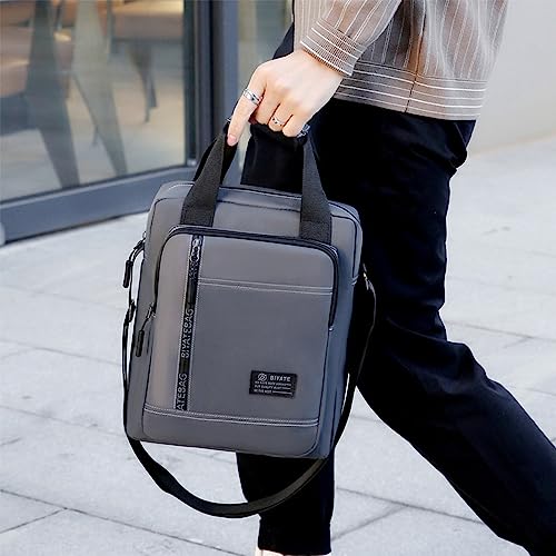 iCozzier Travel Shoulder Bag for Men Large Capacity Crossbody Bag Pouch with Long Strap Messenger Bag for Travel Work Bussiness(Grey)