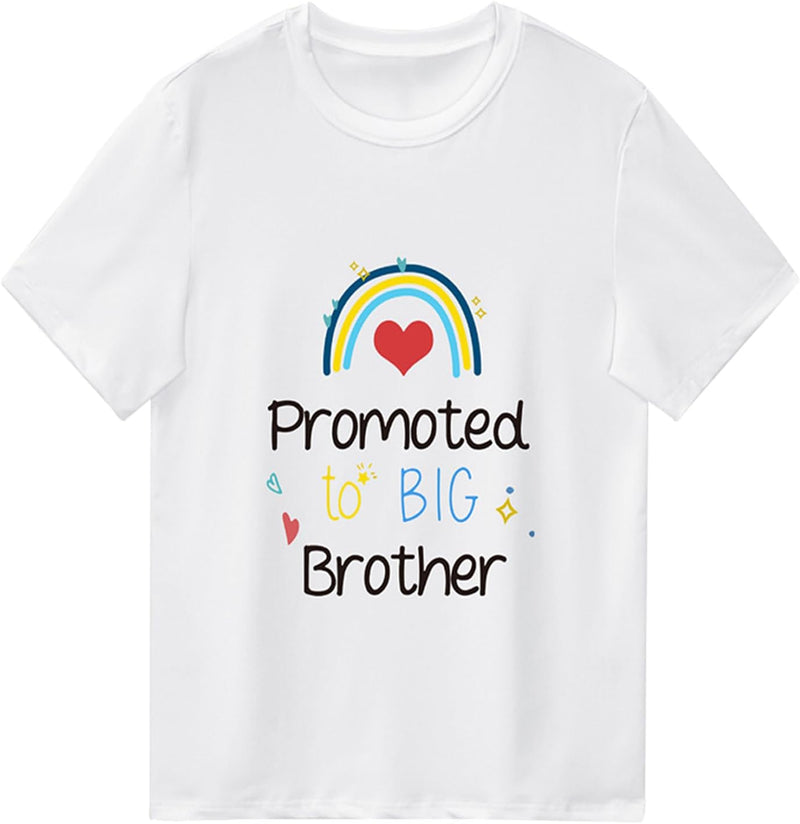 Kids Baby Boy Promoted to Big Brother T Shirts Tops Toddler Big Bro Announcement Tees Clothes Novelty Gift Summer Outfit