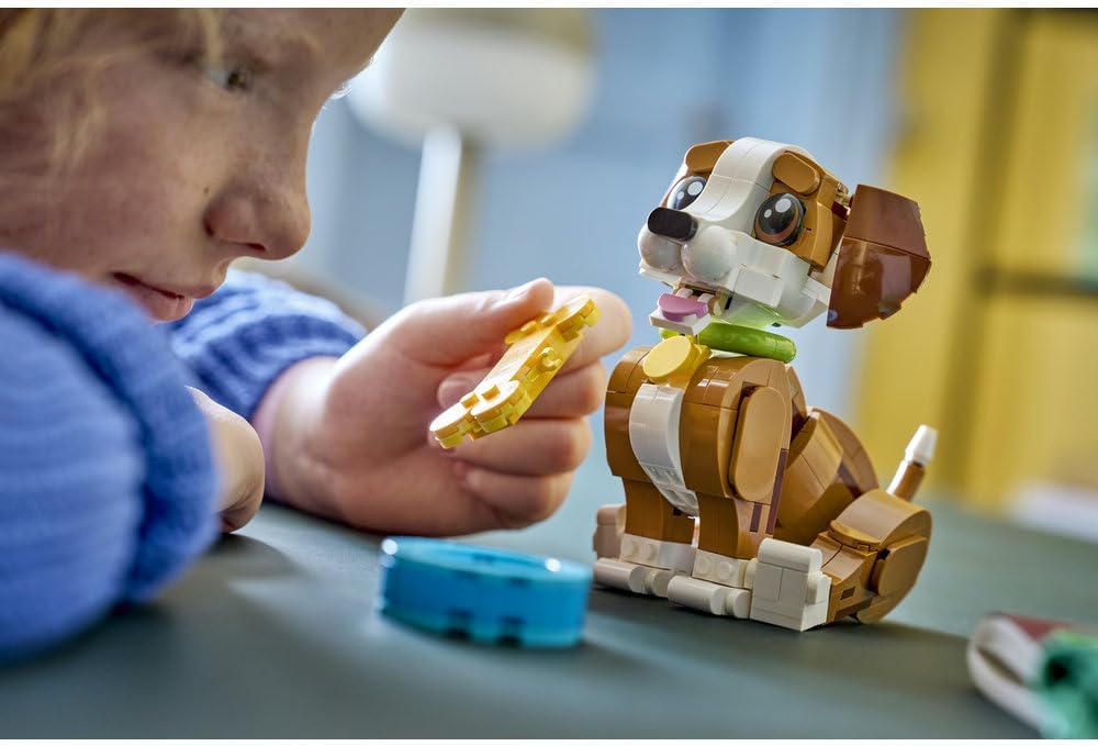 Creator 3in1 Cute Animals: Playful Puppy Dog 31382 Puppy to Squirrel to Duck, Pet Animal Figure, Building Toy, Gift for 8+ Year Old Boys & Girls, 336 Pieces – image 8