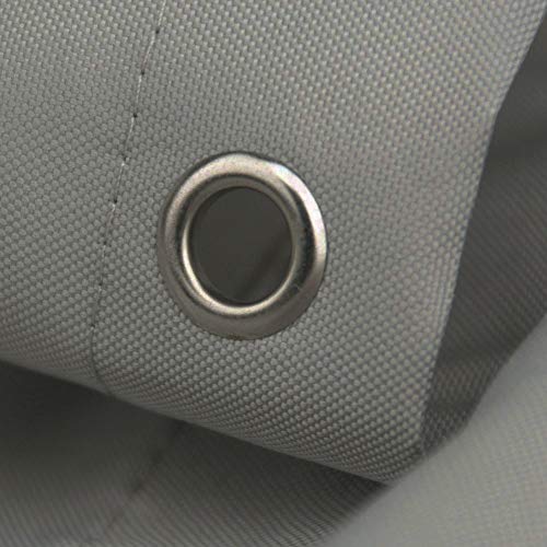 Homehold 180x220cm Gray Shower Curtain With Hooks, Extra Long Polyester Waterproof Bathroom Curtain