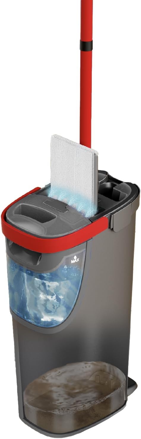 H2PrO Floor Mop 100% Separation of Fresh and Dirty Water Water-Saving Design One-Handed Operation Compact Storage Ergonomic Handle Microfibre Comfort Pack