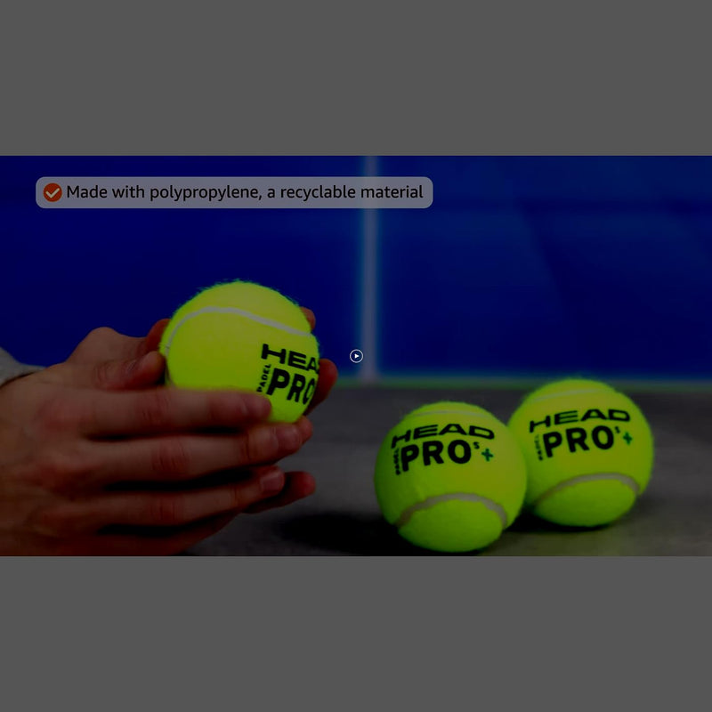 HEAD Padel Pro S+ Padel Balls | Tournament Grade ball with extra durability