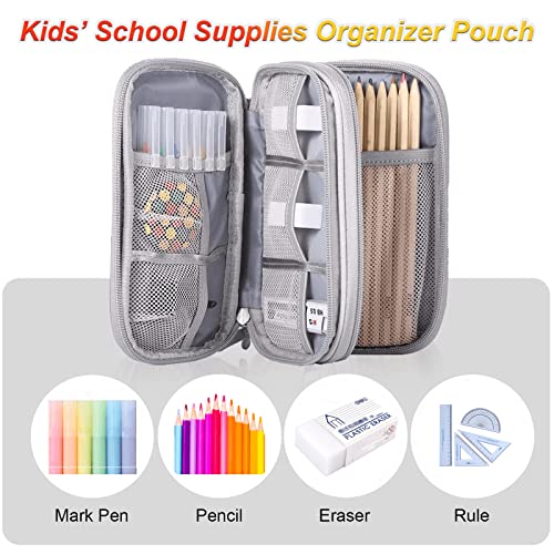 ikeoat Portable Electronic Accessories Bag Organizer, Travel Cable Gadgets Pouch for Charger, USB Cables, SD Memory Cards, Flash Hard Drive, Power Bank, Ear phone, S