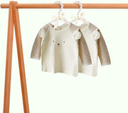 Koicaxy Clothes Hangers,White Bowknot Faux Pearl Bow Clothes Hangers Hook for Children Kids Women Girl Baby 5 Packs