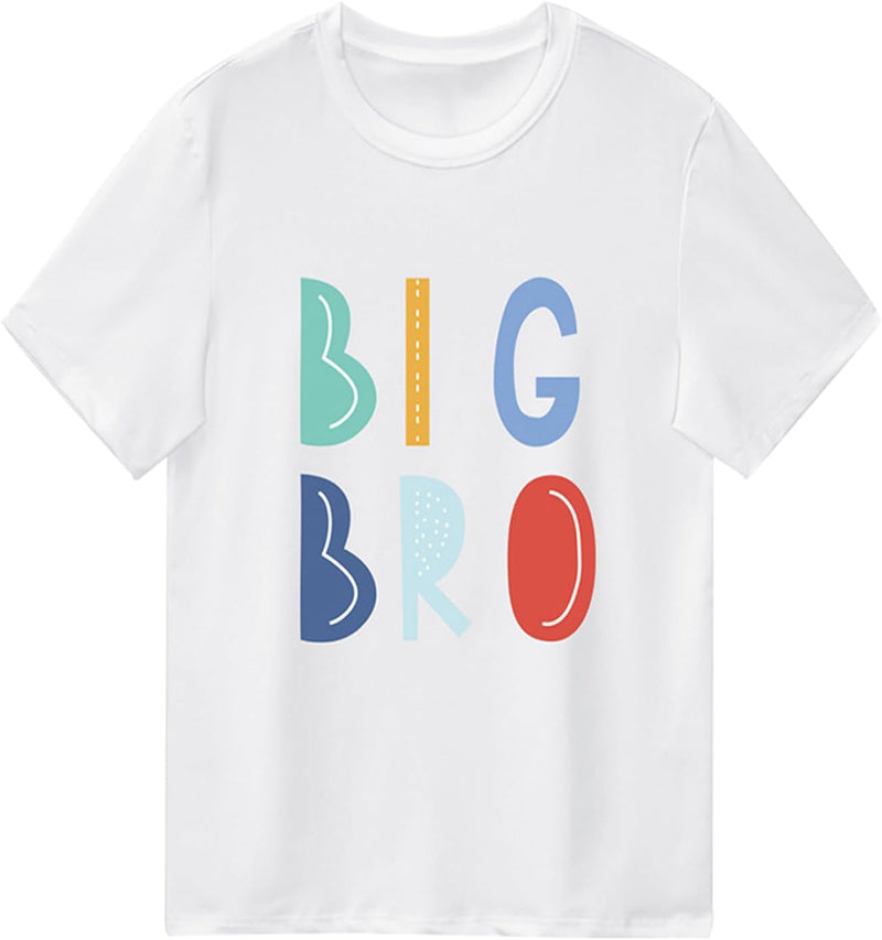 Kids Baby Boy Big Brother T Shirt Tops Toddler Lil Bro Pullover Tees Twins Sibling Matching Clothes Outfit