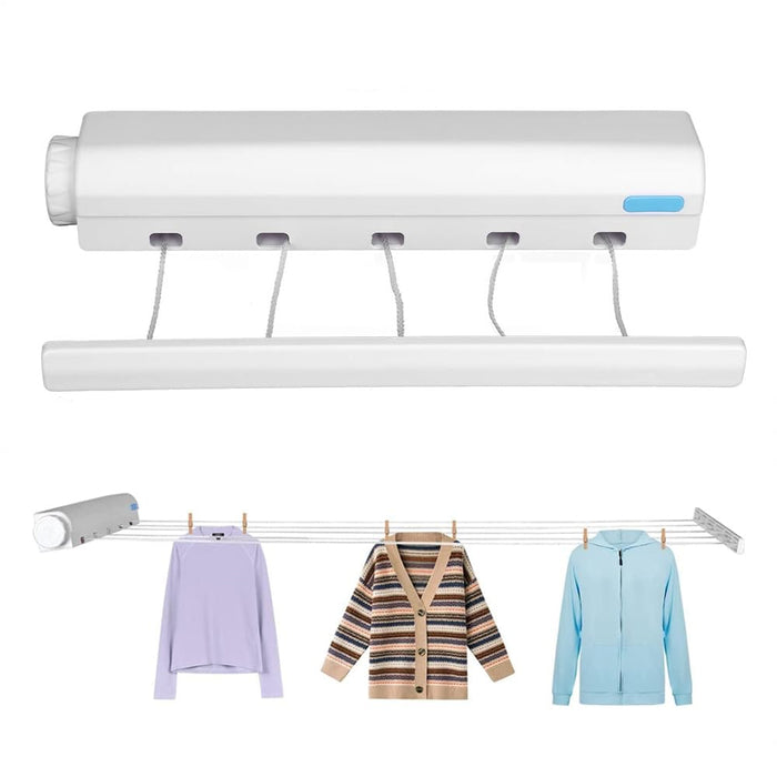 Azonee Retractable Clothesline, Heavy Duty Adjustable Cloth Hanger Rope, Plastic, 5 Lines, 39 cm