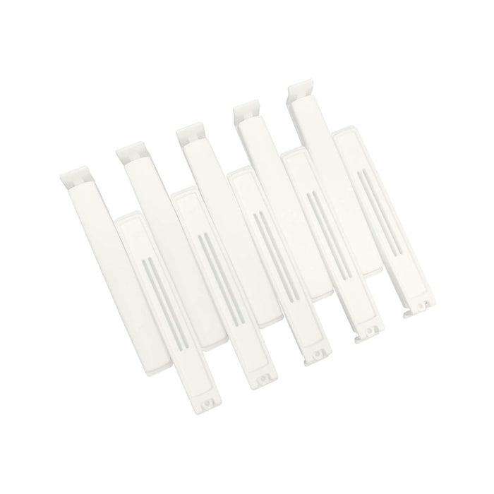 ZUFECY 10 Pcs Plastic Sealing Clips, Bag Sealing Clip for Snacks, Chip Bags and Kitchen Food Storage Bag, 4 inches, Pure White